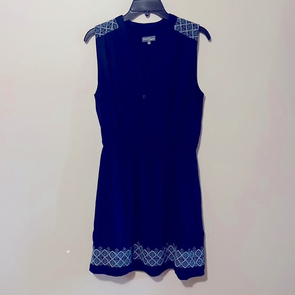 Blue embroidered dress, Market & Spruce, size M